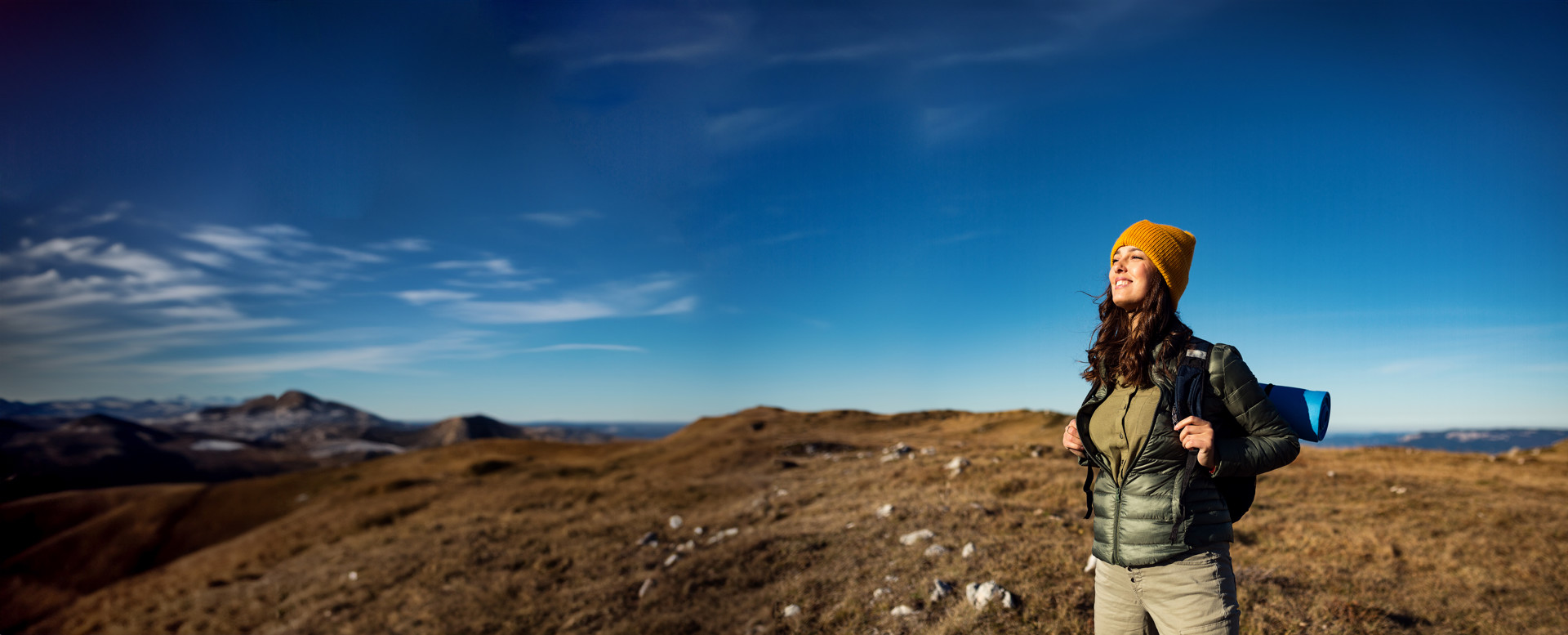 Background image - Woman Hiking